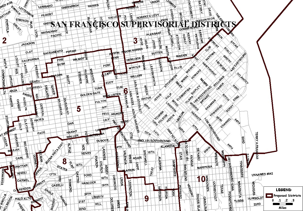 2000 Census San Francisco Supervisorial District Maps Sf Gsa